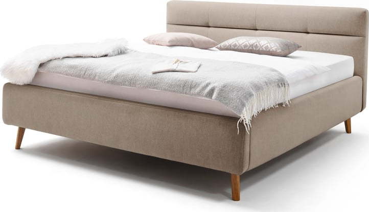 Béžová dvoulůžková postel Meise Möbel Lotte