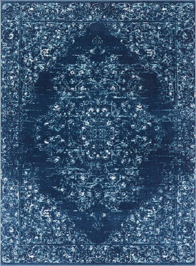 Tmavě modrý koberec Nouristan Pandeh