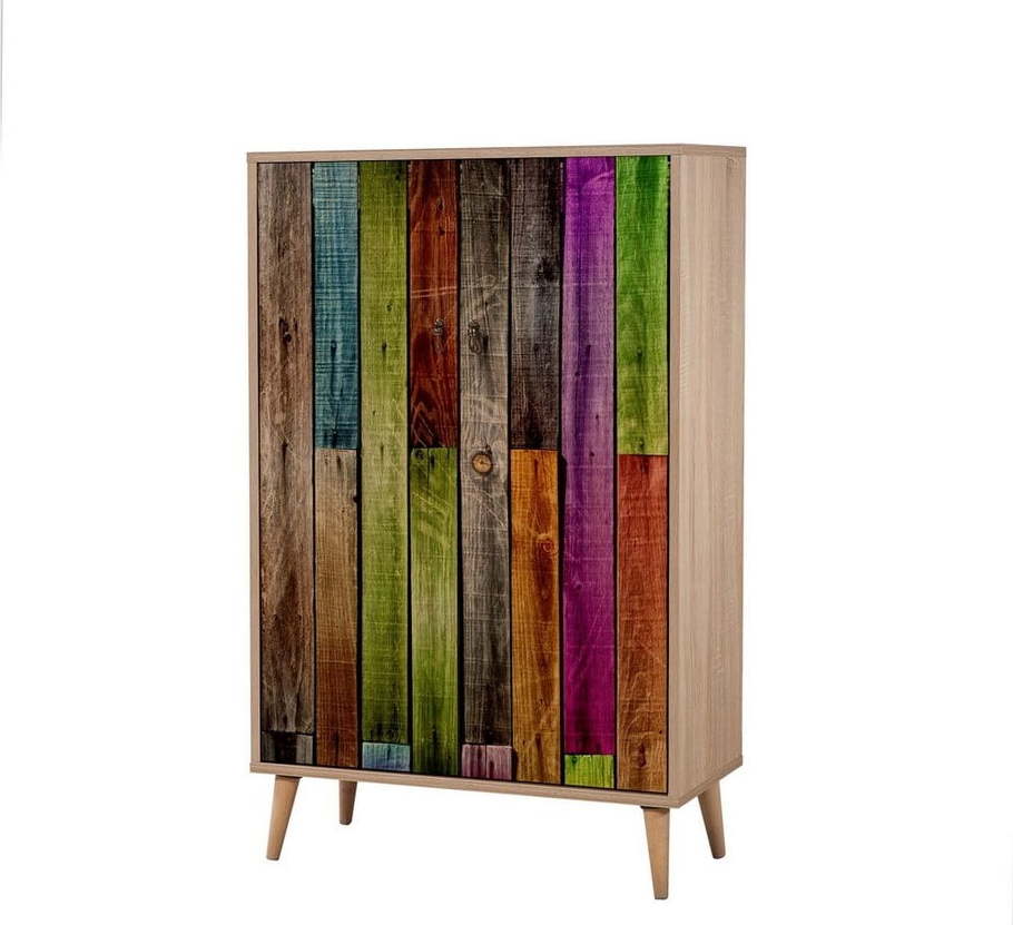 Dřevěná skříň Ananias Rainbow
