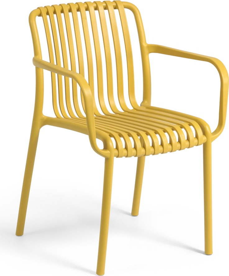 Hořčicově žlutá zahradní židle La Forma Isabellini Kave Home