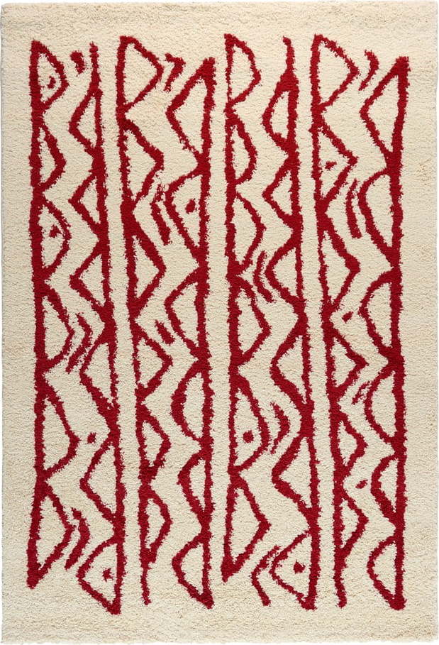 Krémovo-červený koberec Le Bonom Morra