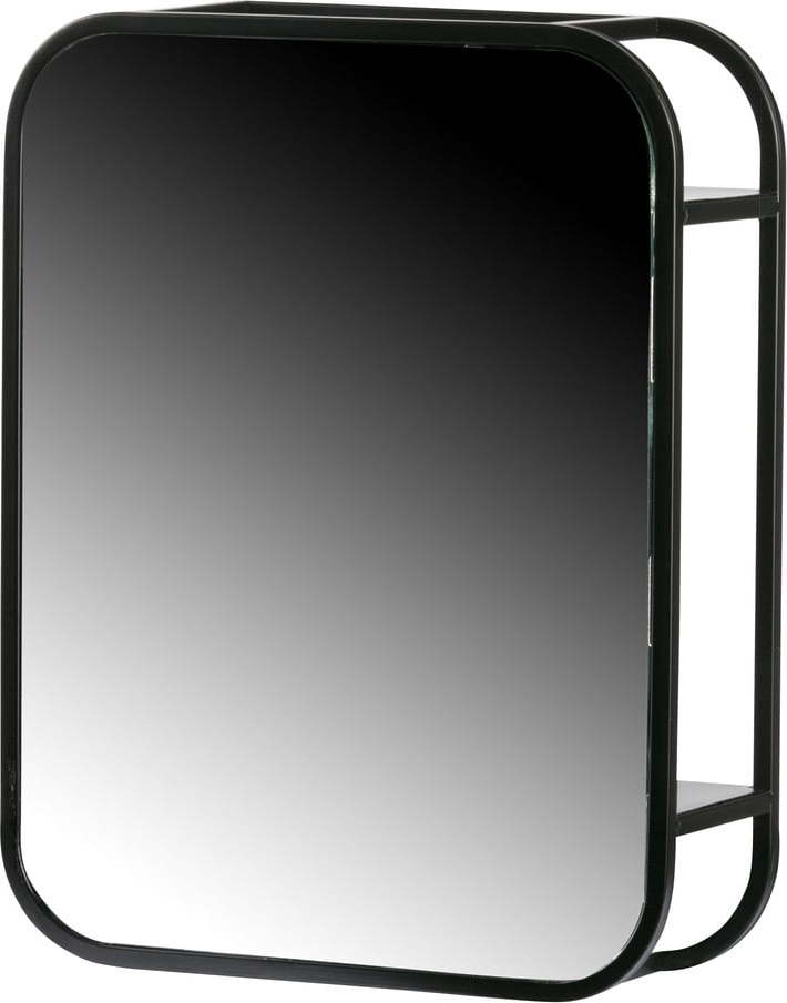 Zrcadlo v černém kovovém rámu WOOOD Olivia