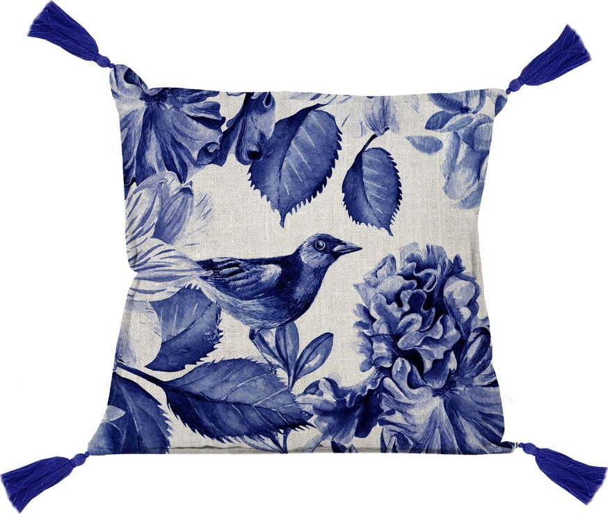 Dekorativní polštář Linen Couture Borlas Blue Birds