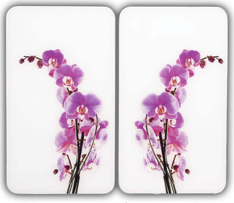 Sada 2 skleněných krytů na sporák Wenko Orchid