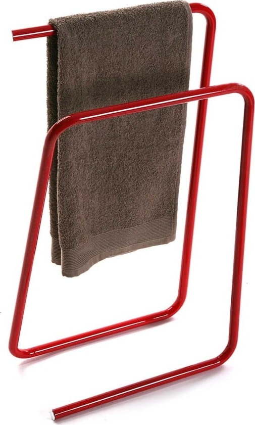 Červený kovový stojan na ručníky Versa VERSA