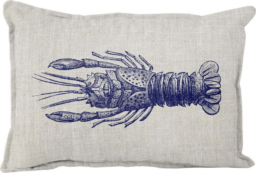 Polštář s příměsí lnu Linen Couture Lobster