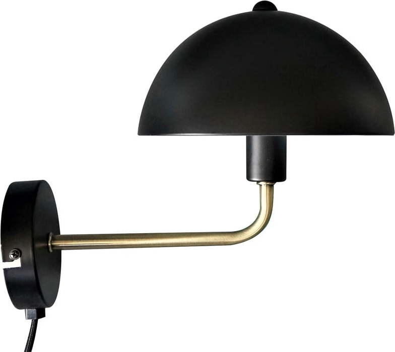 Nástěnná lampa v černo-zlaté barvě Leitmotiv Bonnet