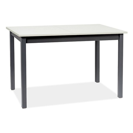 Rozkládací jídelní stůl HORACY  125x75 - bílá/černá SIGNAL