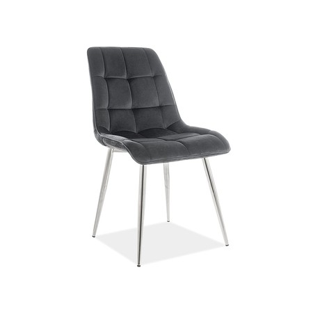 Židle CHIC - chrom/ tmavě šedá SIGNAL