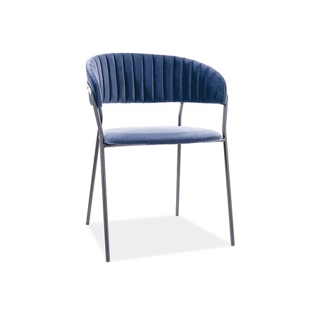 Židle LIRA - černá/modrá SIGNAL