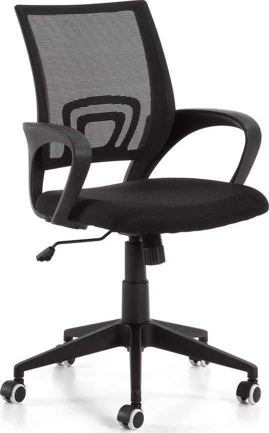 Černá kancelářská židle La Forma Ebor Kave Home