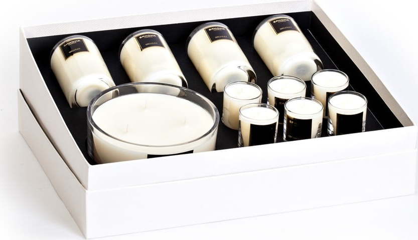 Dárková sada 11 svíček s vůní vanilky a tonkových bobů Bahoma London Romance