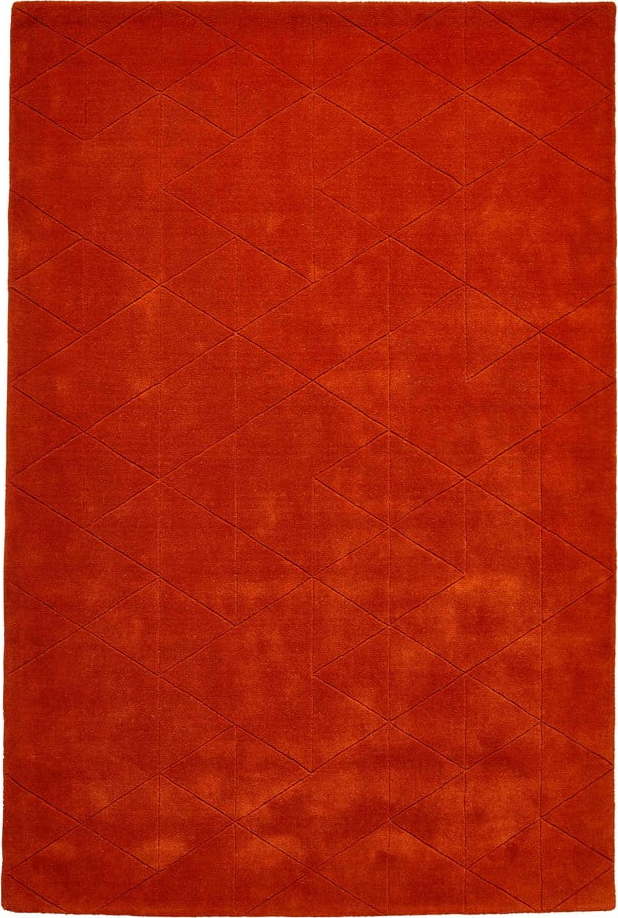 Terakotově červený vlněný koberec Think Rugs Kasbah