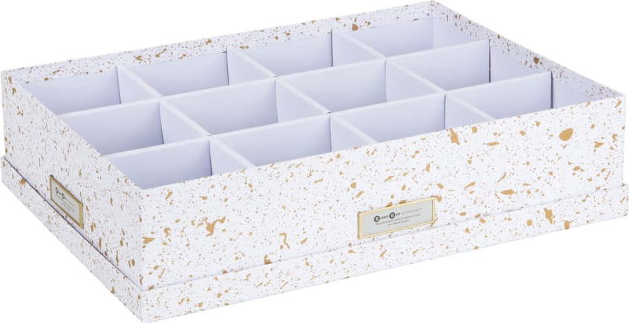 Krabice s přihrádkami ve zlato-bílé barvě Bigso Box of Sweden Jakob Bigso Box of Sweden