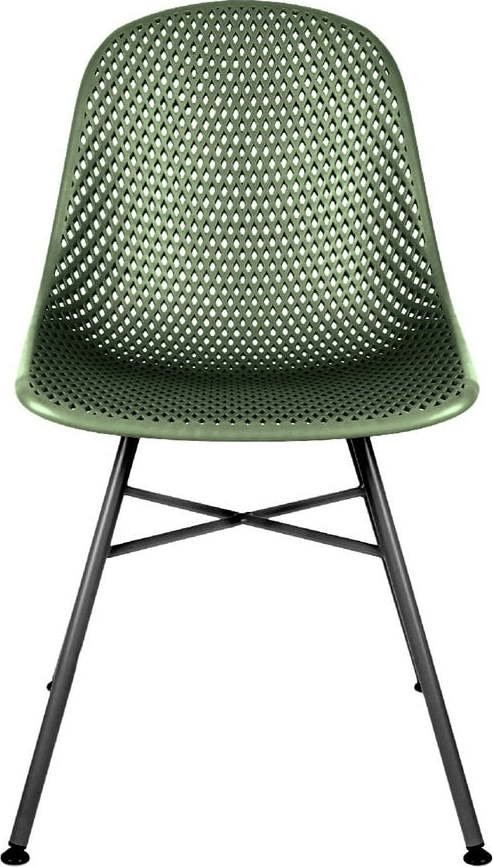 Tmavě zelená jídelní židle Leitmotiv Diamond Mesh Leitmotiv