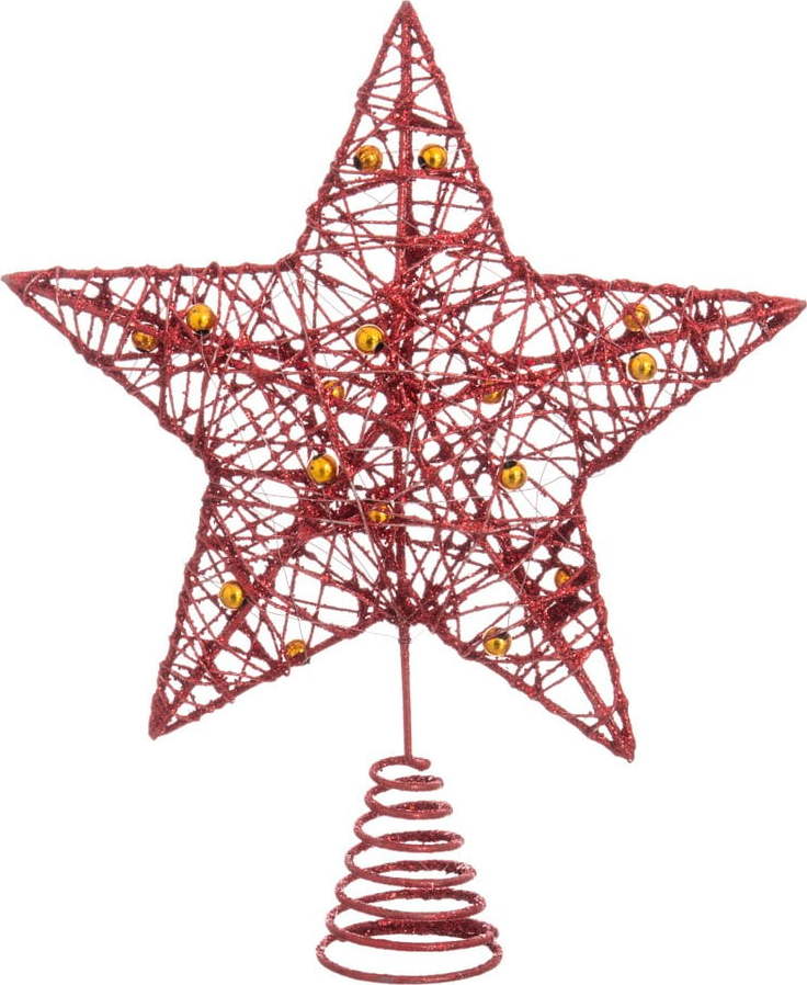 Hvězda na stromeček v červené barvě Unimasa Star Unimasa