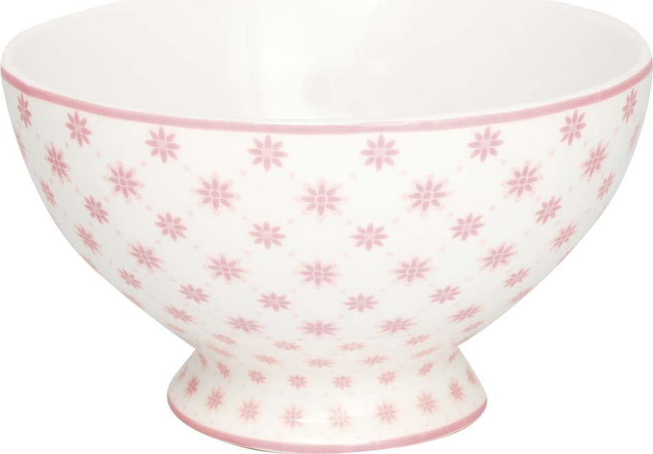 Růžová porcelánová miska na polévku Green Gate Laurie
