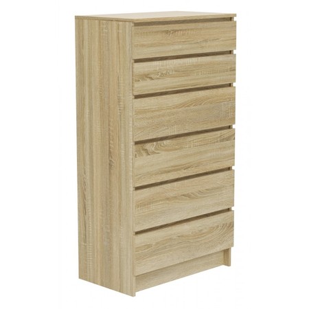 Komoda Malva 6 70 cm - dub sonoma TOP Nábytek
