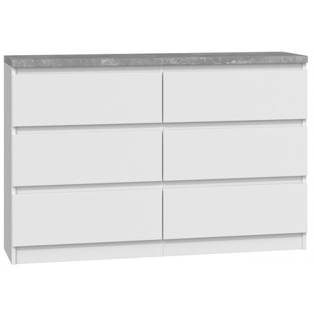 Komoda Malva6 120 cm - beton TOP Nábytek