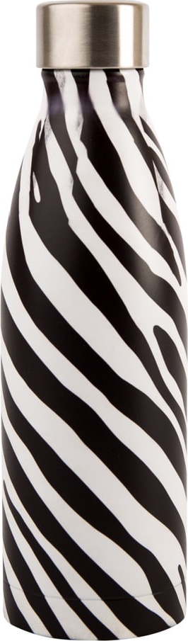 Černo-bílá lahev z nerezové oceli Navigate Zebra