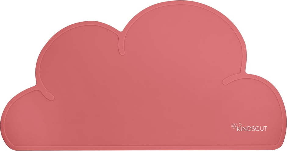 Tmavě růžové silikonové prostírání Kindsgut Cloud
