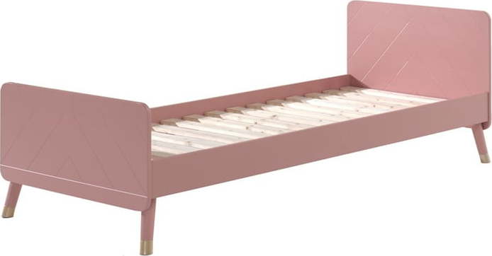 Růžová dětská postel z borovicového dřeva Vipack Billy