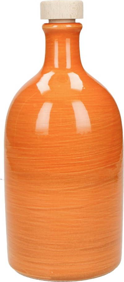 Oranžová keramická láhev na olej Brandani Maiolica