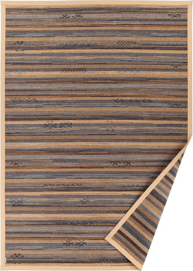Béžový vzorovaný oboustranný koberec Narma Liiva