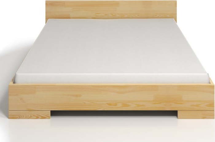 Dvoulůžková postel z borovicového dřeva s úložným prostorem SKANDICA Spectrum