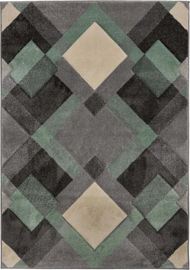 Šedo-zelený koberec Flair Rugs Nimbus