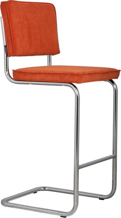 Oranžová barová židle Zuiver Ridge Rib Zuiver