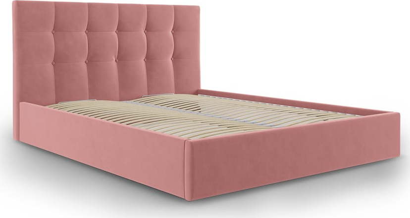 Růžová dvoulůžková postel Mazzini Beds Nerin