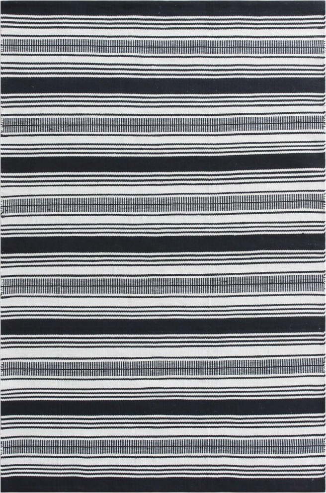 Černo-bílý oboustranný venkovní koberec z recyklovaného plastu Green Decore Zambezi