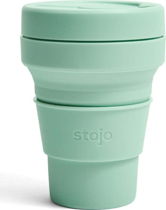Zelený skládací termohrnek Stojo Pocket Cup Seafoam