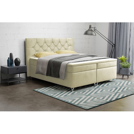 Čalouněná postel Boston 140x200 cm Bílá KOLA