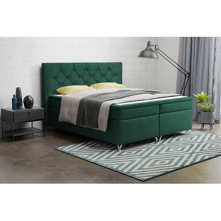 Čalouněná postel Boston 140x200 cm Zelená KOLA