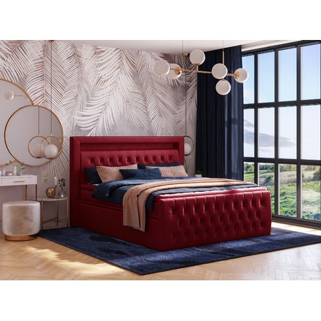 Čalouněná postel CESAR 160x200 cm Červená KOLA