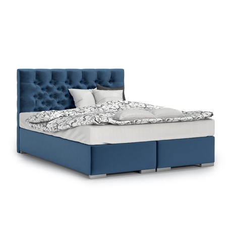 Čalouněná postel Texas 140x200 cm Modrá KOLA