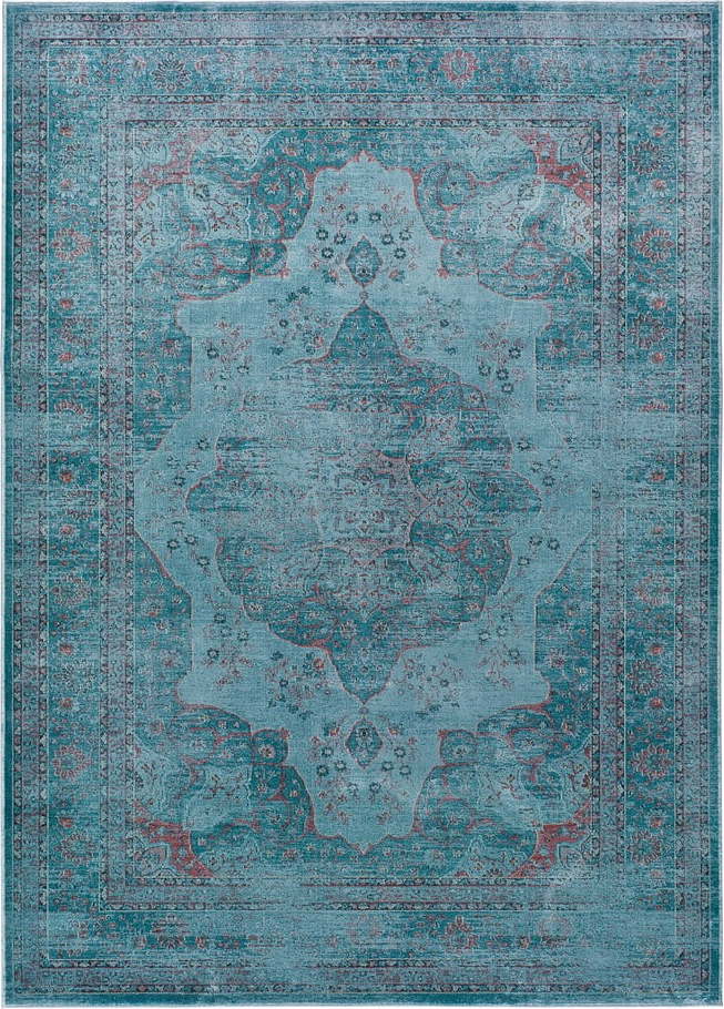 Modrý koberec z viskózy Universal Lara Aqua