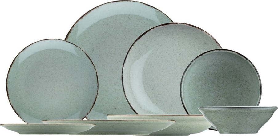 24dílná sada zeleného porcelánového nádobí Kütahya Porselen Classic Kütahya Porselen