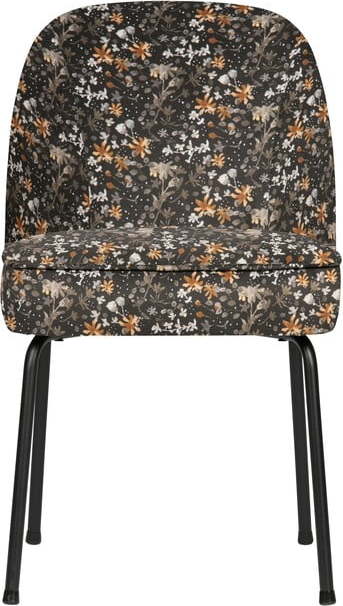 Černá jídelní židle s květinovým vzorem BePureHome Vogue Flower BePureHome