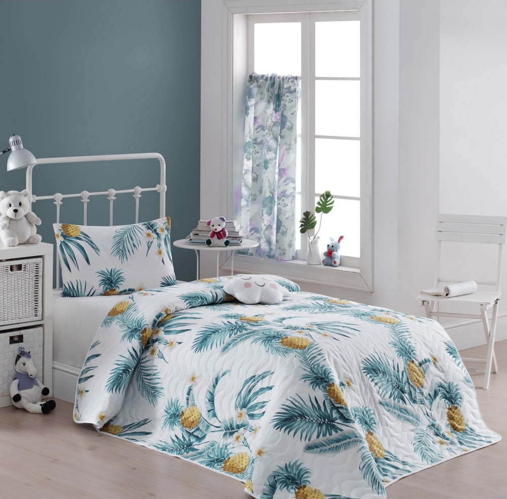 Dětský přehoz přes postel s povlakem na polštář Eponj Home Ananas