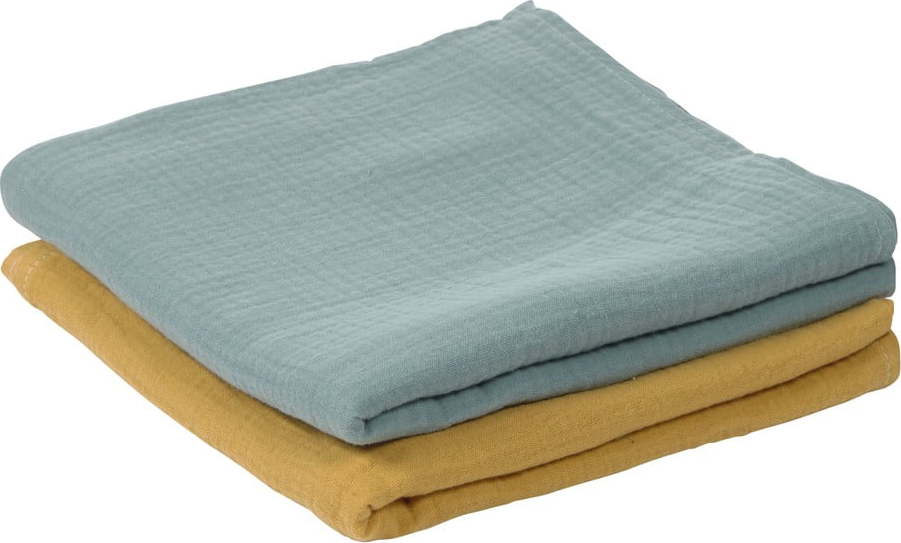 Sada 2 dětských ručníků z organické bavlny Kave Home Hilen Blue