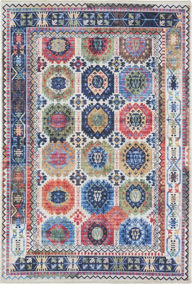 Barevný koberec s vysokým podílem bavlny Nouristan Kilim Masin 120 x 170 cm Nouristan