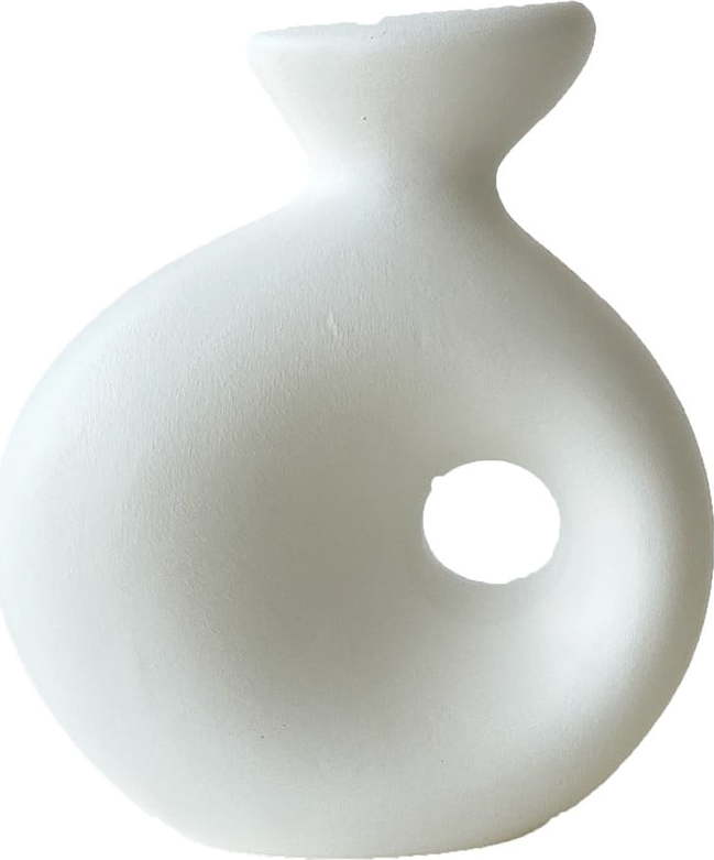 Bílá keramická váza Rulina Delta Rulina