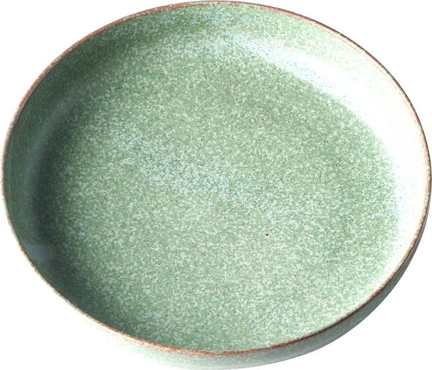 Zelený keramický dezertní talíř MIJ Fade