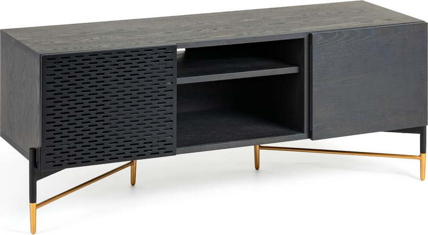 Černý TV stolek Kave Home Norfort Kave Home