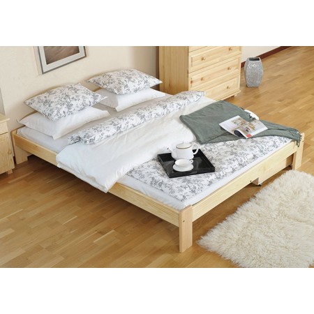 Postel ADA 180x200cm z masivu borovice Dub MAGNAT