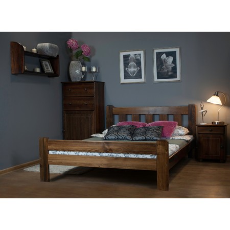 Postel GRETA 140x200cm z masivu borovice Borovice MAGNAT