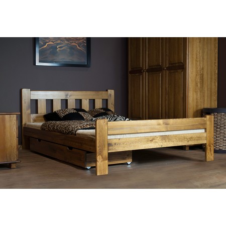 Postel GRETA 160x200cm z masivu borovice MAGNAT